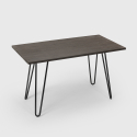Ensemble  table à manger 120x60cm bois métal 4 chaises de style vintage weimar 