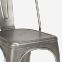 Ensemble  table 120x60cm 4 chaises cuisine salle à manger industriel harvey 
