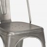 Ensemble  table 120x60cm 4 chaises cuisine salle à manger industriel harvey 
