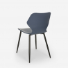 Ensemble 4 Chaises Polypropylène Table Carrée 80x80cm Métal Howe Dark 