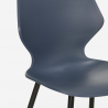Ensemble 4 Chaises Polypropylène Table Carrée 80x80cm Métal Howe Dark 