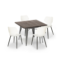 Ensemble Table Carrée 80x80cm et 4 Chaises Design Moderne Bar Cuisine Howe Caractéristiques