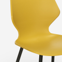 Ensemble Table Carrée 80x80cm et 4 Chaises Design Moderne Bar Cuisine Howe 