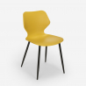 Ensemble Table Carrée 80x80cm et 4 Chaises Design Moderne Bar Cuisine Howe 