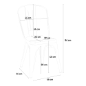 ensemble 4 chaises de style effet vintage et 1 table 80x80cm bois métal industriel dickson 