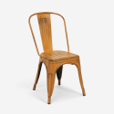 ensemble 4 chaises de style effet vintage et 1 table 80x80cm bois métal industriel dickson 