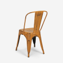 ensemble 4 chaises de style effet vintage et 1 table 80x80cm bois métal industriel dickson 