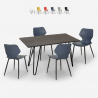Ensemble 4 Chaises Design Table 120x60cm Cuisine Salle À Manger Pakis Offre