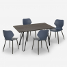 Ensemble 4 Chaises Design Table 120x60cm Cuisine Salle À Manger Pakis Dimensions