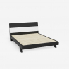 Lit double design moderne en bois 160x200cm avec sommier à lattes Landeck King Remises