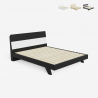 Lit double design moderne en bois 160x200cm avec sommier à lattes Landeck King Vente