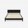 Lit double design moderne en bois 160x200 avec sommier à Linz King 