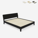 Lit double design moderne en bois 160x200 avec sommier à Linz King Achat