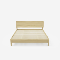 Lit double 160x190 design moderne en bois avec sommier et lattes Linz Catalogue