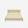 Lit double 160x190 design moderne en bois avec sommier et lattes Linz Catalogue