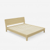 Lit double 160x190 design moderne en bois avec sommier et lattes Linz Remises