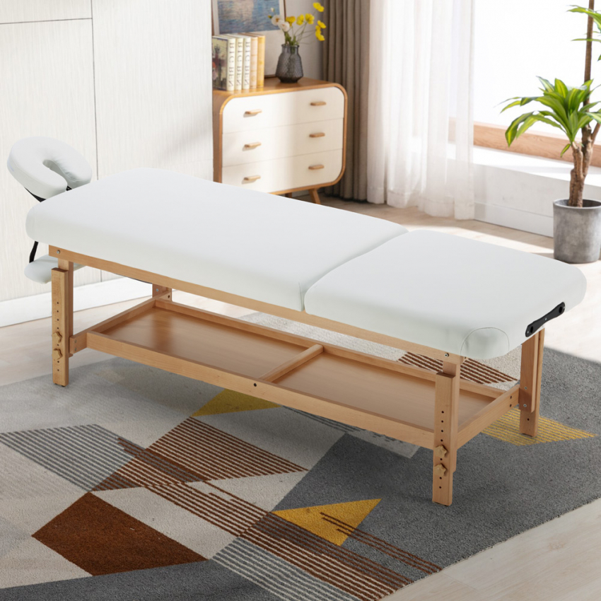Table De Massage Fixe En Bois Professionnel 225 Cm Comfort