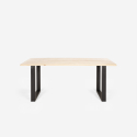 Ensemble Table Rectangulaire 180x80cm et 6 Fauteuils Velours Design Samsara L2 