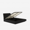 Lit coffre 160 x 190 cm avec sommier système de levage Design Moderne Steyr 