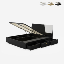 Lit coffre 160 x 190 cm avec sommier système de levage Design Moderne Steyr 