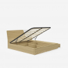 Lit double coffre avec système de levage sommier à lattes 160x200cm Design Steyr King 