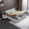 Lit double coffre ouvrant 160x190cm avec tables de chevet  Schwaz Offre