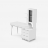 Bureau Design Moderne 120x55cm avec tiroirs et Vitrine Noly Dimensions
