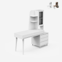 Bureau Design Moderne 120x55cm avec tiroirs et Vitrine Noly Catalogue