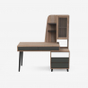 Bureau Design Moderne 120x55cm avec tiroirs et Vitrine Noly Remises