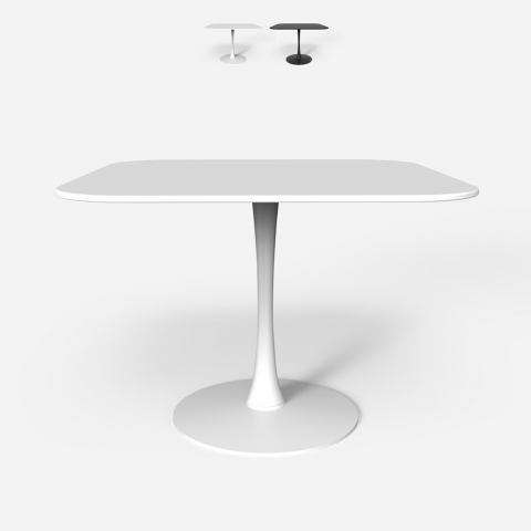Table carrée style Tulip bar cuisine salle à manger design scandinave Lillium 80