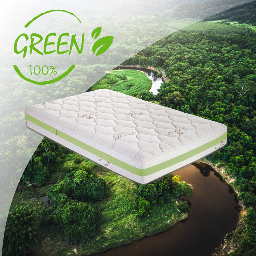 Matelas Simple 80x190cm À Mémoire De Forme Et Hypoallergénique 23cm D'épaisseur 7 Zones De Confort Leaf