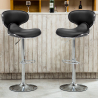 Tabouret de cuisine et bar design moderne pivotant chromé Amarillo 