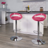 Tabouret de bar et cuisine réglable en hauteur pivotant avec repose-pieds Hollywood 