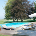 Transat Design Moderne bain de soleil Réglable Mer Jardin Ponente Slide 