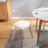 chaise transparente de cuisine bar avec coussin design scandinave Goblet caurs Choix