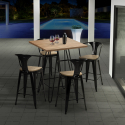 ensemble table haute 60x60cm 4 tabourets Lix bar cuisine mason top light Réductions
