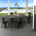 table 120x60 + 4 chaises style Lix salle à manger et cuisine wismar wood Modèle