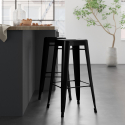 tabouret de bar design industriel en acier et métal steel up Dimensions