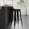 tabouret de bar design industriel en acier et métal steel up Dimensions