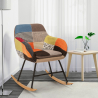 Fauteuil patchwork à bascule en tissu design moderne Woodpecker Catalogue