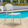 Chaise de cuisine bar café polypropylène empilable intérieur et extérieur Garden Giulietta 