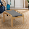 Repose-pied en bois au design scandinave pour fauteuil canapé de salon Sylt Modèle