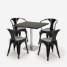 ensemble table horeca 90x90cm bar restaurant cuisine 4 chaises style Lix heavy Modèle