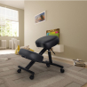 Chaise de bureau ergonomique siège assis-genoux similicuir Balancesteel Lux Vente