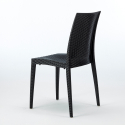 Ensemble Table Bois 90x90cm Horeca et 4 Chaises Empilables Poly RotinBar Restaurant Café Barrett 