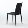 Ensemble Table Bois 90x90cm Horeca et 4 Chaises Empilables Poly RotinBar Restaurant Café Barrett 