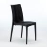 Ensemble Table Bois 90x90cm Horeca et 4 Chaises Empilables Poly RotinBar Restaurant Café Barrett 