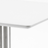 Ensemble Table 90x90cm Blanche Horeca et 4 Chaises Empilables Poly Rotin Bar Restaurant Café Barrett White Prix