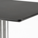 Ensemble Table Noir 90x90cm Horeca 4 Chaises Polypropylène Empilables Prince Black 