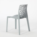 Ensemble Table Bois Métal Horeca 90x90cm 4 Chaises Design Empilables Dustin Restaurant Bar 